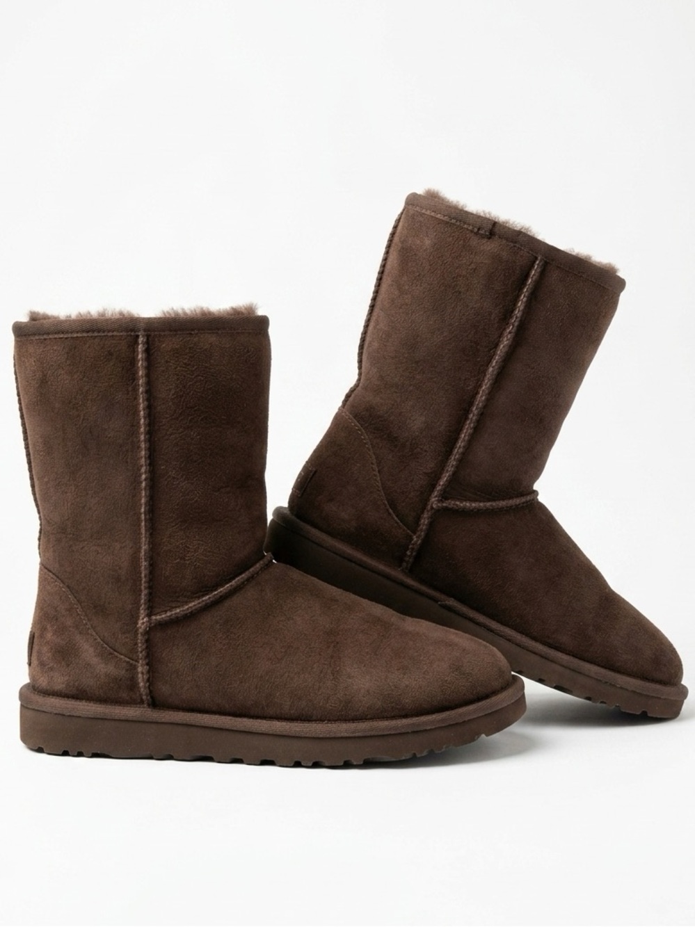 UGG Classic Short Boots 5825 Suede Sheepskin Chocolate Brown 9